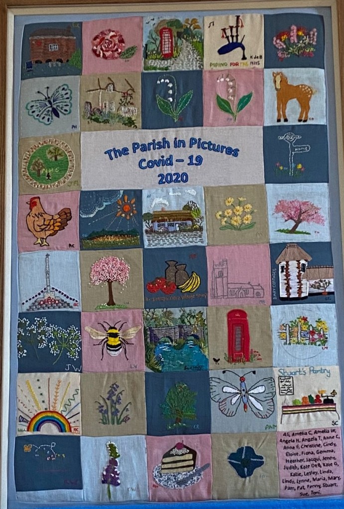 The embroidered picrured framed